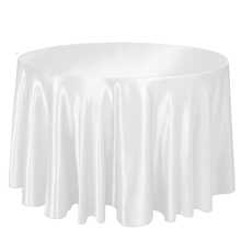 Mantel de satén redondo de 228 cm (89,76 pulgadas) - Elegante cubierta de mesa de tela suave para bodas, cumpleaños, Navidad, Halloween y decoración de mesa de comedor