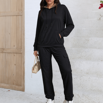Local Delivery - Women's Casual Hoodie Set With Pockets Stylish And Comfortable Tracksuit For Casual Attire
