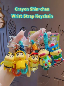 Cute Crayon Shin-chan Keychain, with Durable Cord and Cartoon Character Pendant, Practical Keyring for Daily Use, Outdoor Travel, and More - Perfect Gift for Kids, Teens, and Anime Fans, Featuring Popular Cartoon Design, Lightweight and Portable, Adds Fun to Keys, Bags, or Backp - 彩色 - 查看 2
