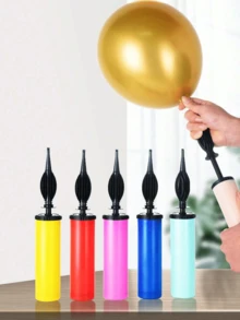 1/3 件气球充气机、手动泵、便携式脚踏泵、气球吹气机，适用于万圣节、圣诞节、派对用品、生日派对、庆典、婚礼、气球充气（颜色随机）