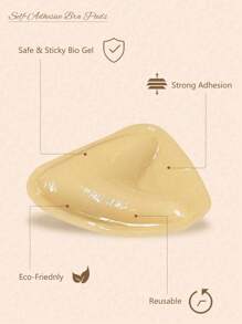 1 对双面自粘胸垫，胸垫粘性垫，可重复使用衬垫，胸罩比基尼隐形加厚胸垫防水游泳