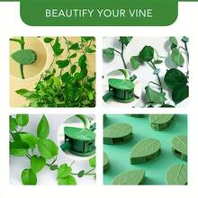 10pcs/Pack Green Plant Fixing Clips, Invisible Wall Mounted Climbing Hooks For Pothos, Home Use