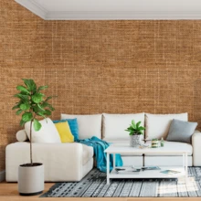 Decorative Marbled Self-Adhesive Wallpaper For Living Room, Bedroom, Kitchen, Washable - 亞麻 0001 - 查看 4