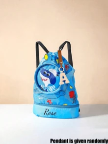 1 Customizable Back-To-School Backpack Swimming Bag Wet And Dry Separation Waterproof Storage Bag Sports Fashion Portable Cute Cartoon Large Capacity Backpack. Shark, Crocodile Animal Sports Outdoor Bag. Can Store Shoes, Underwear, Bras, Clothes And Toiletries. Suitable For Daily School, - Multicolor - View 18