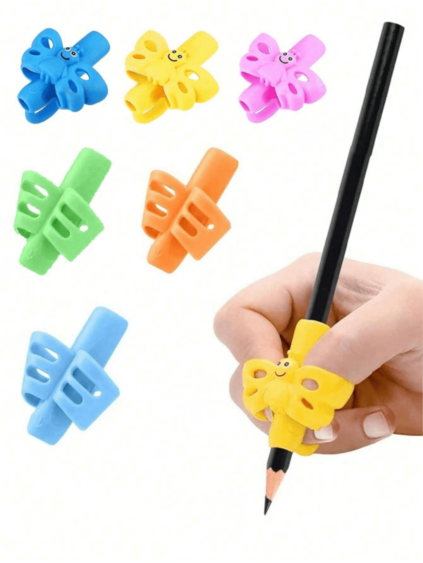 6pcs Pencil Grips For Handwriting Pencil Gripper Pencil Holder Posture Correction Training Writing AIDS For Preschooler Toddler Children Special NeedsOffice, School, Drawing,Student,Markers,Stationery,Boys,Girls,School Suppliestoys For Boys,Office Supplies(Randomly Send Colors)
