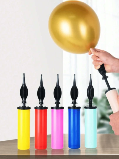 1/3 件气球充气机、手动泵、便携式脚踏泵、气球吹气机，适用于万圣节、圣诞节、派对用品、生日派对、庆典、婚礼、气球充气（颜色随机）