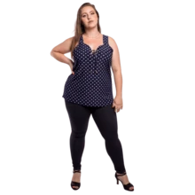 Kit 2 Women's Printed Plus Summer Tank Tops With Garter Belt - Các loại - Xem 5