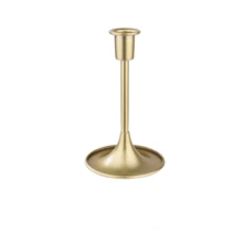 3 piezas de soportes de vela con forma de cono de metal dorado/negro, decoración moderna retro, soportes de vela centrales adecuados para marcos de chimenea, bodas, fiestas navideñas, regalos de inauguración de casa
