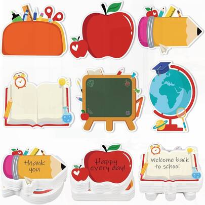 30 Pack Back To School Sticky Notes (600 Sheets), Funny, Self-Adhesive, For Kids/Teens/School/Classroom/Office (Cute)