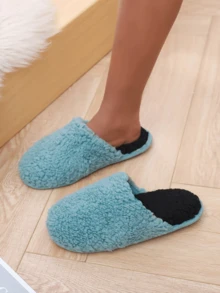 Men & Women's Plush House Slippers( Grey/Beigen/Pink/Light Blue ) - Cozy Fuzzy Indoor Slippers With Non-Slip Sole For Home, Warm Winter Bedroom Shoes