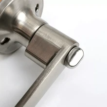 Lislark 1SET Door Handle With Lock And Key, Security Key Reversible Lever Exterior, Door Lock, Suitable For Front Door And Bedroom, Satin Chrome Plated, Pry-Proof Smart Key Relock Core Secure Local Stock Shipped - Silver - View 6