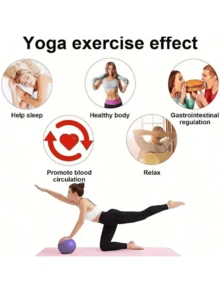 1个迷你瑜伽球，臀部锻炼球，健身普拉提防爆小球，通用草球，适用于瑜伽、普拉提、体操和健身 - 彩色 - 查看 4