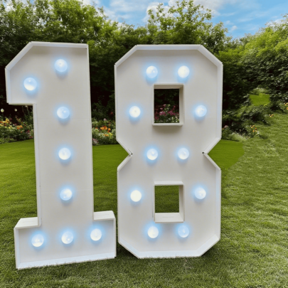 1Pc 91.5CM/36Inch Illuminated Digital Marquee Frame Numbers 0 - 9 Plug- In Lights And Stand For Party Decor Birthday & Anniversary Celebrations - 8/10pcs Cool Lights