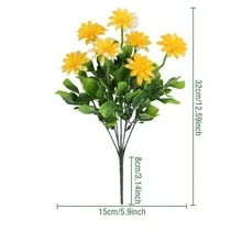 5pcs Artificial 7-Prong Daisy Flowers, Silk Mixed Colors, Suitable For Outdoor Garden, Balcony, Living Room, Dining Table Decor, Wedding, Home, Office, Bedroom, Outdoor, Office Party Decoration