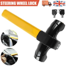 Lislark Car Steering Wheel Lock Anti-Theft Device Universal Auto Security Anti-Theft Rotary Steering Wheel Lock With Keys - Yellow - View 5