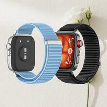 2 piezas Correas de reloj de nailon, diseño de , compatibles con relojes Fit 3/Fit 4/Fit 4 Pro, correa deportiva ajustable y transpirable, unisex - Para reloj Fit3/Fit4/Fit4 Pro - Ver 20