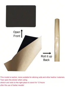 1PC Leather Repair Tape, Self Adhesive Leather Repair Patch For Sofas Couch Furniture Car Seat, Leather Rip Repair Kit Self-Adhesive Leather Refinisher Cuttable Sofa Repair, For Hotel/Restaurant/Office/Commercial For Workshops&Stores