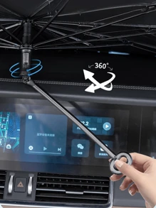 1pc Car Sunshade Umbrella - Protect Your Car Interior From Summer Sun - Windshield Protection And Shading Accessories