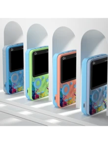 1pc Portable Handheld Game Console With Wired Controller Support, Suitable For Multiplayer And TV Connection. Lightweight And Compact, With Rich Content Library And Long-Lasting Battery, Ideal For Outdoor Gaming. Perfect Birthday Gift, Package Includes Game Console, TV Connection Cable, USB Charging Cable, And User Manual, 400mAh Lithium Battery - Multicolor - View 6