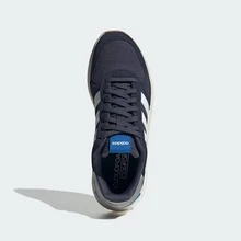 Adidas Run 84 Sneakers, Comfortable Lightweight Running & Walking Shoes For Men And Women, Casual Color Blocking Trainers For Sports & Outdoor Wear, Bright Colors For Gym - 暗影海軍藍 / 雲霧白 / 霧面銀 - 查看 6