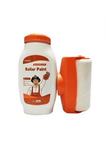 500g White Water-Based Emulsion Paint, High Volumetric Roller, Latex Wall Paint For Home Interior Wall Repair, Covers Stains, Scratches, Low Odor, Ready To Use