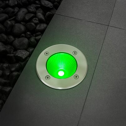 PopSpot Balizador LED Verde 3W para Piso IP66 Bivolt – Iluminação Decorativa para Jardim e Áreas Externas