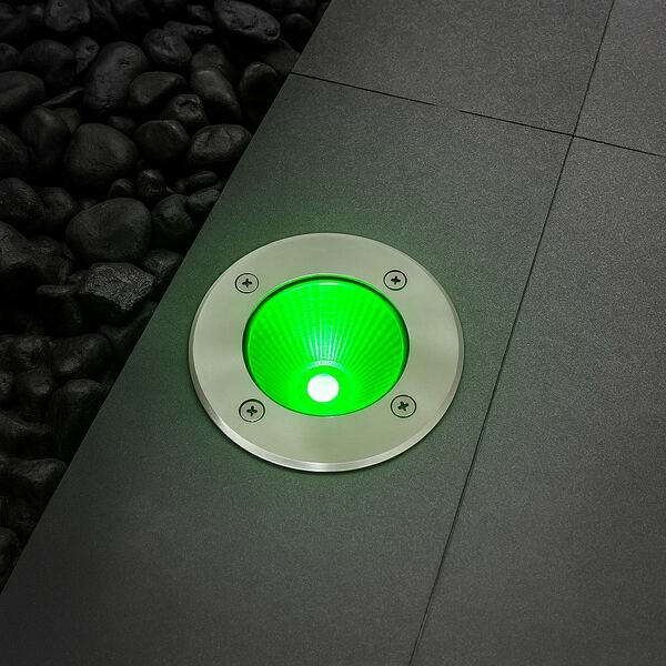 PopSpot Balizador LED Verde 3W para Piso IP66 Bivolt – Iluminação Decorativa para Jardim e Áreas Externas