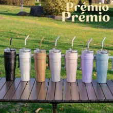 40OZ/1200ML SITARAYURI Double Wall  Bottle For Father's Day, With Handle And Straw, Large Capacity Portable Cup For Hot And Cold Dual Use, 1200ml Steel  Bottle, Suitable For Hot Or Cold Drinks, Suitable For Camping, Outdoor Activities, Driving, Sports, Fitness And Holiday Gifts. - 優質款黑色 - 查看 8