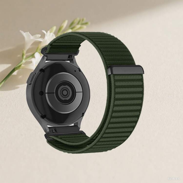 1 件 18mm20mm22mm 尼龙波浪表带兼容三星 Galaxy Watch 7 6 5 4 3 男女表带，快速释放运动钩环表带替换腕带兼容 Garmin Watch/华为手表 GT5 GT4 GT3 GT2/Amazfit Bip6 GTR4/Redmi Watch 5 Active/Lite，尼龙可调节透气运动环腕带替换带兼容华为手表 Fit3/Fit4/Fit4 Pro - 22mm - 查看 19