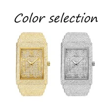 YaLaLuSi Brand 1 Piece Full-Dial Crystal-Studded Fashionable New-Style Women's Quartz Wristwatch With Luminous Hands, Roman Numerals, Quartz Movement, Precise Timekeeping, Versatile Square Dial, Suitable For Daily Wear, Business Commuting, Work, School, Parties, And Evening Events. Includes A Strap Adjuster And Jewelry Polishing Cloth. A Great Gift For Women, Sisters, And Close Friends On Birthdays And Holidays. .