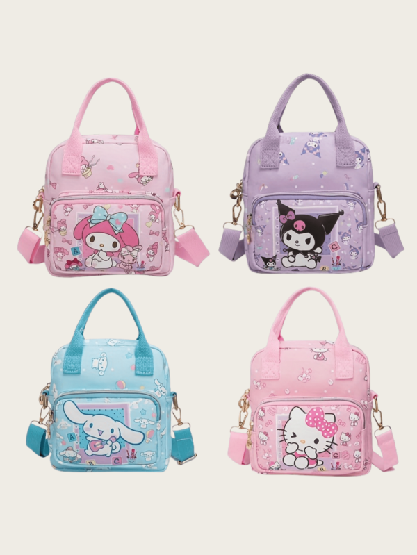 قطعة واحدة شخصية كرتونية هالو كيتي كورومي يوجي الكلب مع حزام كتف قابل للتعديل لاستخدام اليومي، هدية عطلة.