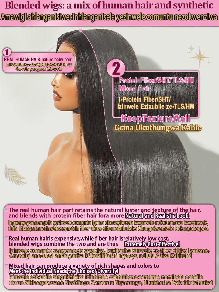 34Inch 613 Blonde Lace Front Wig Human Blended Hair 13x4 Transparent Lace Straight Blonde Lace Front 613 HD Lace Frontal Wig 200% Density Pre Plucked With Baby Hair Blonde Colored Hair 8-34 Inch Wig - S613 - View 9