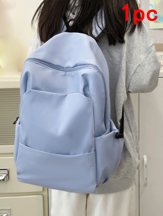 1 Stück, vielseitig, modisch, sehr attraktiv, Nischendesign, lässiger Handtaschen-Rucksack, einfarbiger Polyesterstoff, verstellbarer Schultergurt, Laptop-Rucksack mit Mehrfachtaschen, geeignet für den täglichen Arbeitsweg, Einkaufen und Freizeitaktivitäten von Frauen