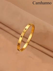 Camhanno 5/1pc Personalized Multi-Color Stainless Steel Bracelet Set With Unique Design, Fashionable , Multi-Element Design, Exquisite And Ideal Gift, Non Fading Jewelry, Fashionable