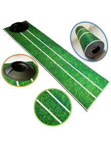 1 Set Of Golf Putting Practice Mats, Perfect For Indoor Golf Training And Fun. Durable And . Makes A Great Holiday Gift (Teacher's Day, Valentine's Day, Halloween, Christmas, Thanksgiving, Back-To-School Season). - Black - View 6