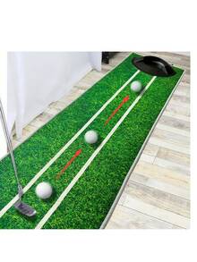 1 Set Of Golf Putting Practice Mats, Perfect For Indoor Golf Training And Fun. Durable And . Makes A Great Holiday Gift (Teacher's Day, Valentine's Day, Halloween, Christmas, Thanksgiving, Back-To-School Season). - Black - View 7