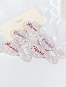 Custom Hair Accessories, Personalized Hair Combs, Custom Name Hair Brushes, Custom Name Hair Combs, Hair Clips, Wedding Bridesmaid Accessories,Multi-Functional,Ornamental,Letter,Solid Color,Exquisite,Stylish,Vintage,Modern,Colorful,Leisure,Basics,Casual,Soft,Unique,Customized,Personalized,Custom,Ideal Gifts For Her,Girlfriend,Her,Boyfriend,FriendsChristmas Beauty Accessories