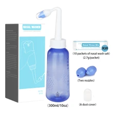 Nasal Irrigation System-300ml 10oz Nasal Wash Bottle With Nasal Wash Salt Packets