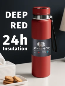 1 Piece 33.81oz Stainless Steel Insulated Water Bottle - Tumbler Coffee Cup Car Cup Water Cup Large Capacity, Leakproof, Portable, Suitable For Outdoor Activities, Mountain Climbing, Camping Water Bottle Sports And Travel - With Lid Can Be Used As A Water Cup Back To School, Suitable For School, Camping And Hiking - Multicolor - View 8
