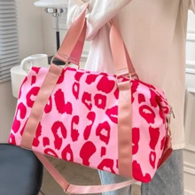 Travel Duffel Bag, Sports Tote Gym Bag With Wet And Dry Separation Compartment, Shoulder Weekender Overnight Bag For Women,Lightweight Carry On Personal Item Duffle Gym Bag For Travel, Airplanes, Sports - 粉色 - 查看 9