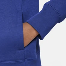 Nike Logo Print Crew Neck Casual Knitted Versatile Long-Sleeved Sweatshirt For Kids/DQ3860-455 - Dark Blue - View 5