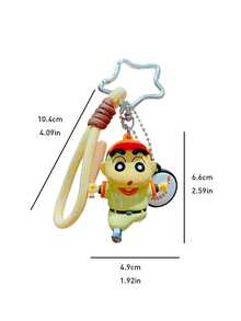 Cute Crayon Shin-chan Keychain, with Durable Cord and Cartoon Character Pendant, Practical Keyring for Daily Use, Outdoor Travel, and More - Perfect Gift for Kids, Teens, and Anime Fans, Featuring Popular Cartoon Design, Lightweight and Portable, Adds Fun to Keys, Bags, or Backp - 彩色 - 查看 14
