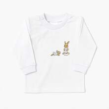 Camiseta Infantil Bebê Menino Manga Longa Pijama Super Confortável e Leve - Branco - Visão 3