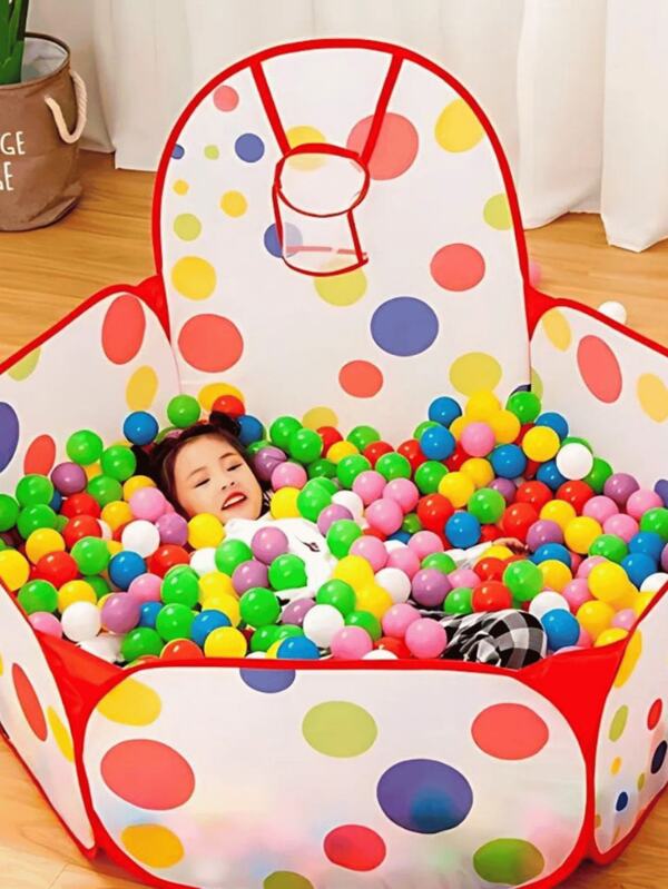Piscina Bolinha Cesta Basquete Retratil Grande Colorido 120cm Brinquedos Cercadinho Divertido Infantil