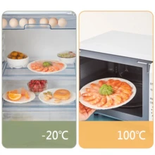 SOKANY 100 engångsmatlock i PE, starka, elastiska, lufttäta, för rester/frukt, passar olika tallrikar, damm- och insektsäkra, köksförvaringstillbehör - Genomskinlig - Visa 6
