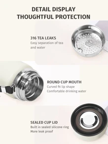 1 Piece 33.81oz Stainless Steel Insulated Water Bottle - Tumbler Coffee Cup Car Cup Water Cup Large Capacity, Leakproof, Portable, Suitable For Outdoor Activities, Mountain Climbing, Camping Water Bottle Sports And Travel - With Lid Can Be Used As A Water Cup Back To School, Suitable For School, Camping And Hiking - Multicolor - View 4