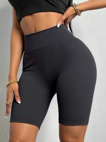 Short Biker Mujer Shores Deportivos Dama Chort Gym - Gris Oscuro - Ver 5