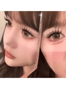 100簇自粘假睫毛，蓬松预粘睫毛，11-13毫米混合装，无需胶水，单根假睫毛，可重复使用，持久耐用，自粘式，DIY假睫毛嫁接，自然纤细，C型卷翘，无需胶水，无需卸妆，假睫毛，送给女性和女孩的礼物，单根假睫毛，佩戴舒适，不刺激皮肤。 - C - 查看 3