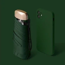 超轻五折防紫外线伞，易于折叠和收纳（请注意，由于批次差异，伞面面料、伞骨颜色、英文字母图案、纽扣形状和伞骨颜色可能随机搭配。由此造成的不便，敬请谅解。） - 預設 - 查看 16