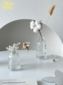 <Czyste szkło, nieograniczone możliwości>, 1 szt. 100/150/200/250 ml Przezroczysty szklany wazon na kiełki - Mały wazon na kwiaty - Dekoracyjny mały wazon w stylu retro - Dekoracja weselna w stylu rustykalnym Miniaturowy wazon retro - Dekoracja kwiatowa na rodzinny stół jadalny